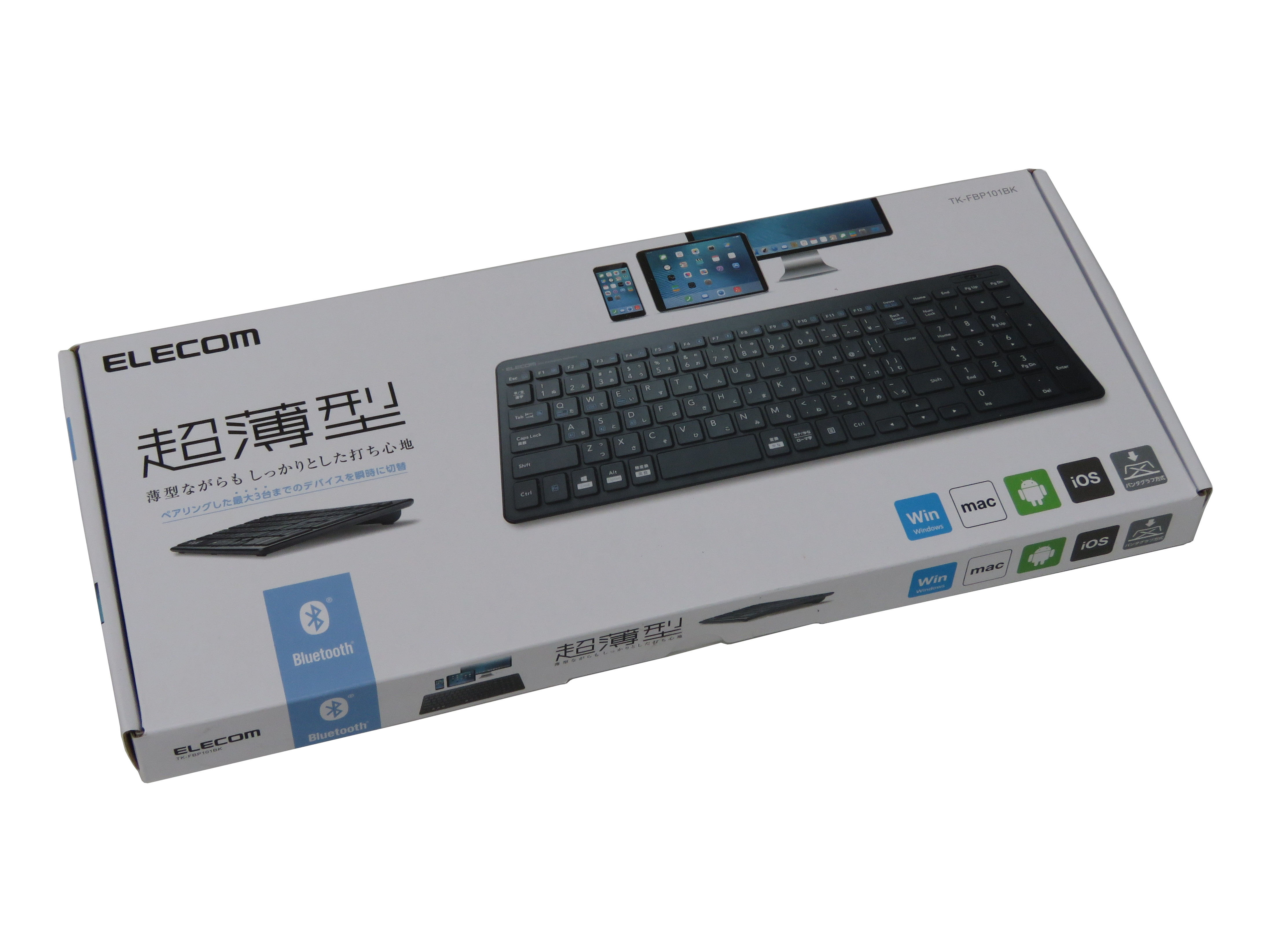 【ELECOM】Bluetooth超薄型コンパクトキーボード