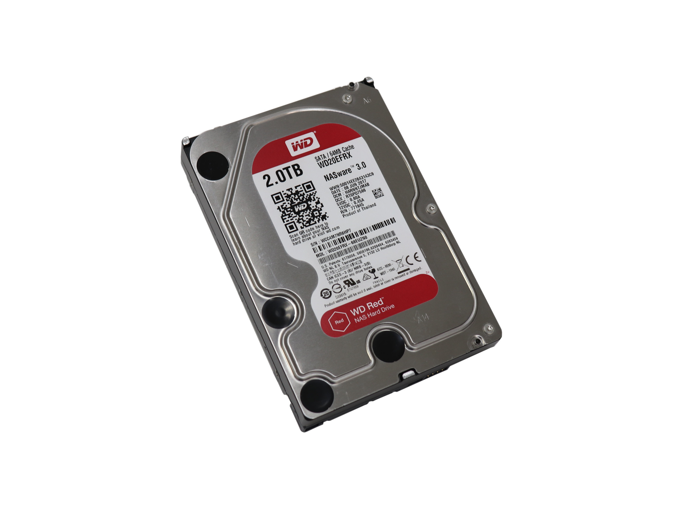 【Western Digital】WD Redシリーズ（NAS Hard Drive）WD20EFRX/2TB内蔵ハードディスク
