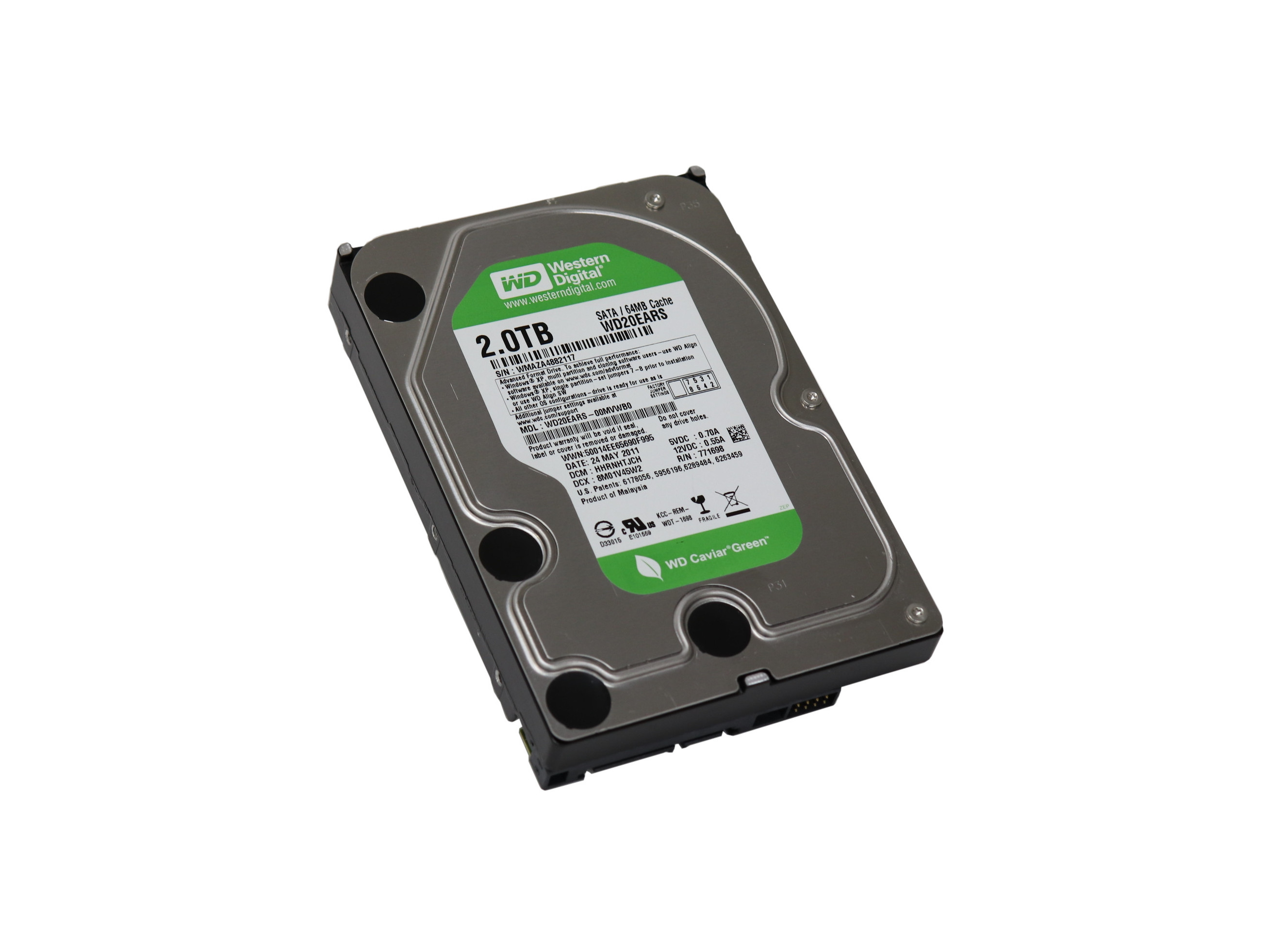 【Western Digital】WD Greenシリーズ WD20EARS/2TB内蔵ハードディスク