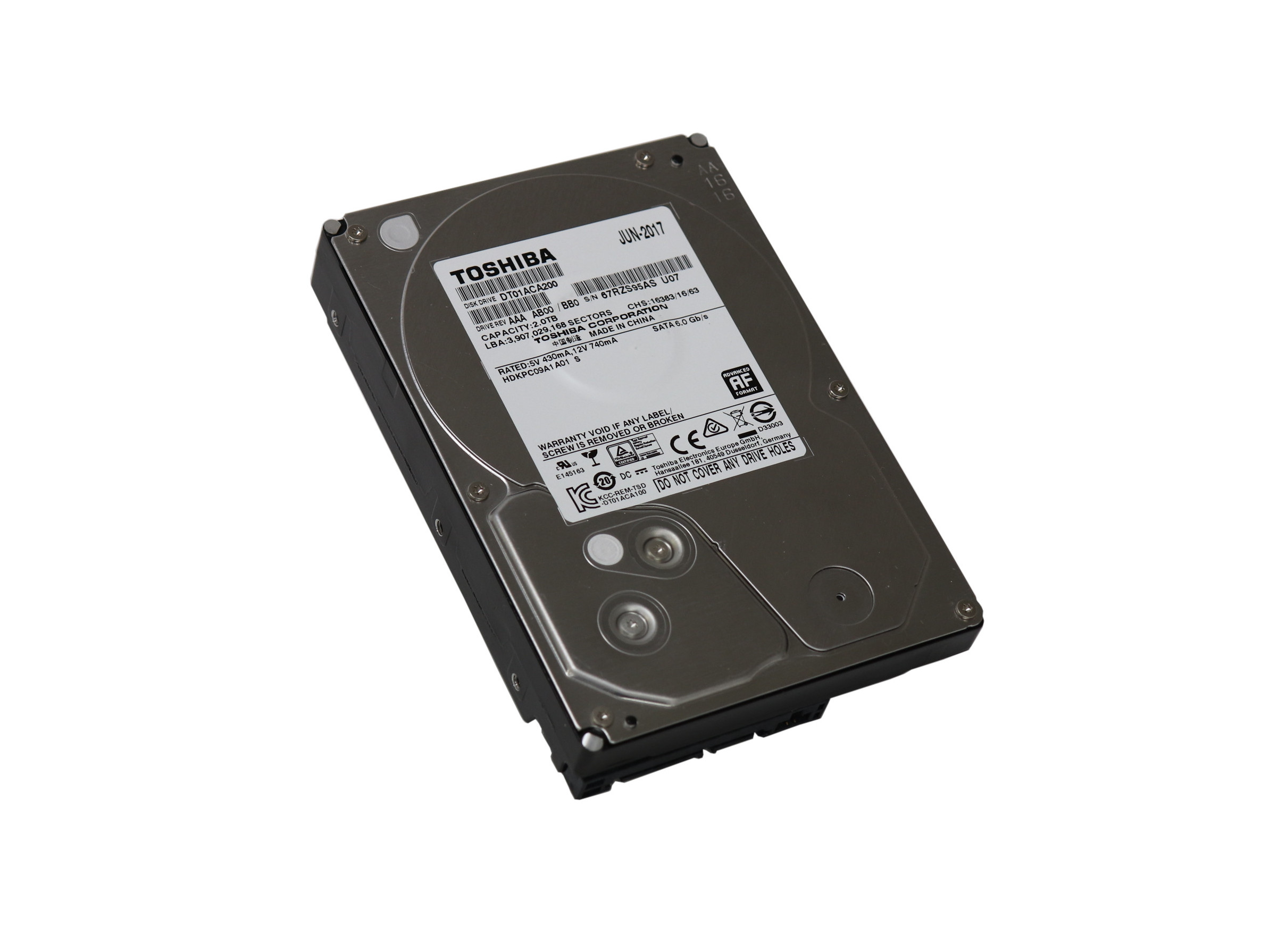 【東芝】DT01ACAシリーズ（Desktop）/2TB 内蔵ハードディスク